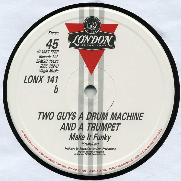 2 Men A Drum Machine And A Trumpet - Tired Of Getting Pushed Around | London Records (LONX 141) - 4 2 Men A Drum Machine And A Trumpet - Tired Of Getting Pushed Around | London Records (LONX 141) - 4