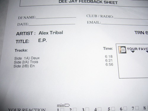 Alex Tribal - E.P. | Train! Records (TRN 60057) - 2