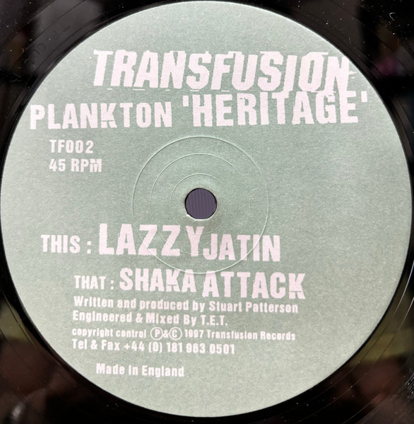 Plankton - Heritage | Transfusion (TF002) - 2