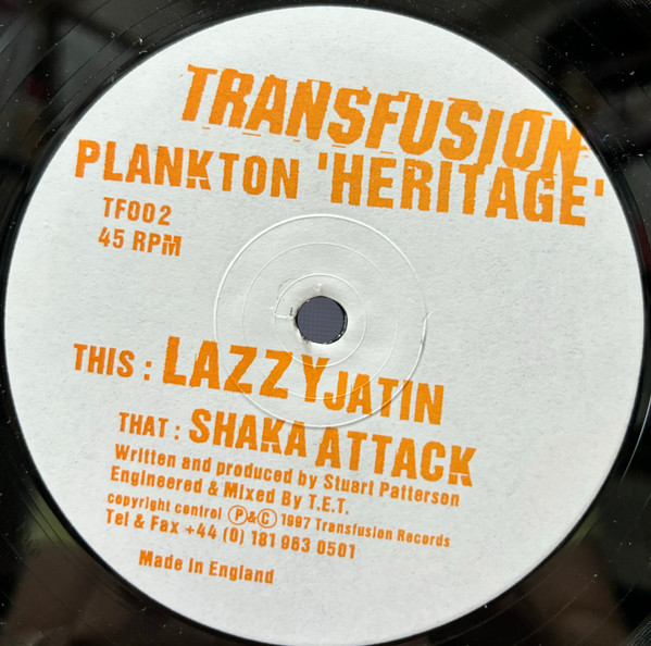 Plankton - Heritage | Transfusion (TF002) - main