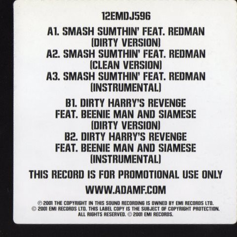 Adam F - Smash Sumthin' /  Dirty Harry's Revenge | EMI (12EMDJ596) - 2