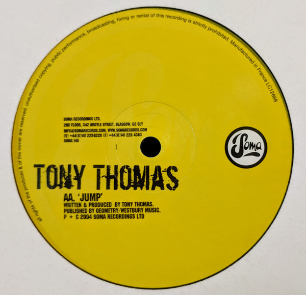 Tony Thomas - Good Fortune / Jump | Soma Quality Recordings (SOMA 146) - main Tony Thomas - Good Fortune / Jump | Soma Quality Recordings (SOMA 146) - main