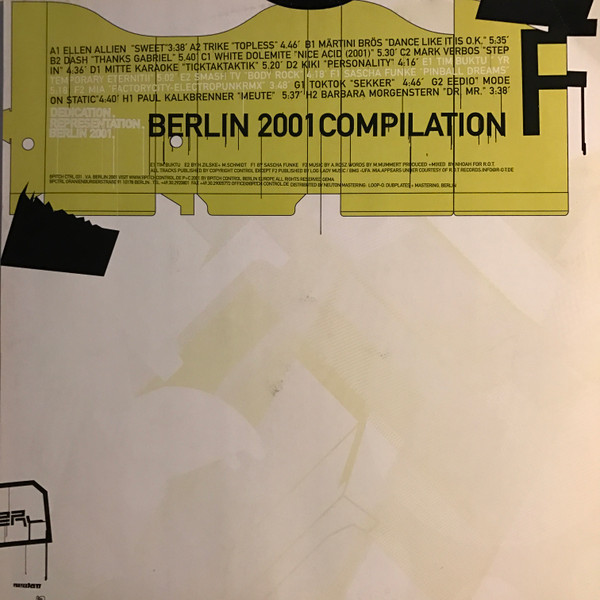 Various - Berlin 2001 Compilation | BPitch Control (BPITCH CTRL 031) - 2