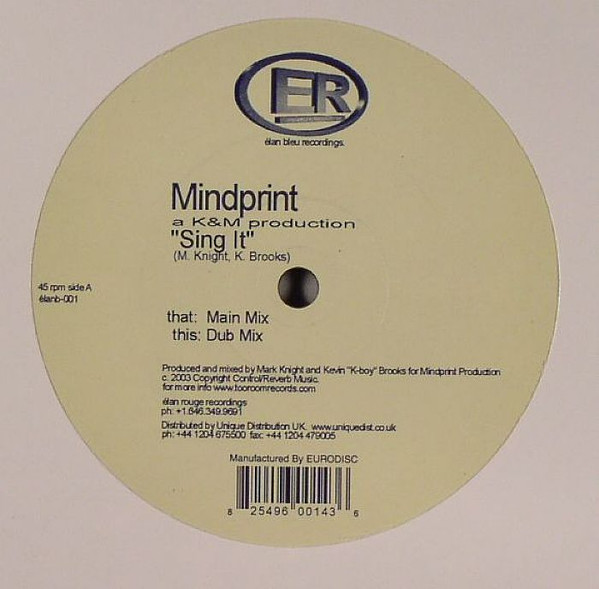 Mindprint - Sing It | Elan Bleu Recordings (ELANB-001) - main