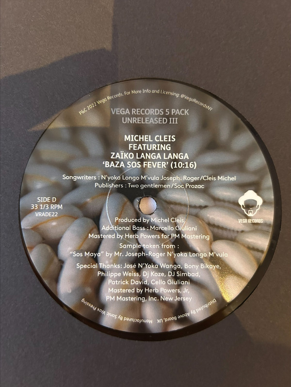 Various - Vega Records 5 Pack Unreleased III | Vega Records (VRADE22) - 5 Various - Vega Records 5 Pack Unreleased III | Vega Records (VRADE22) - 5