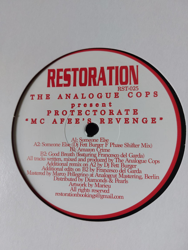 The Analogue Cops Present Protectorate -  Mc Afee's Revenge | Restoration Records (RST-025)