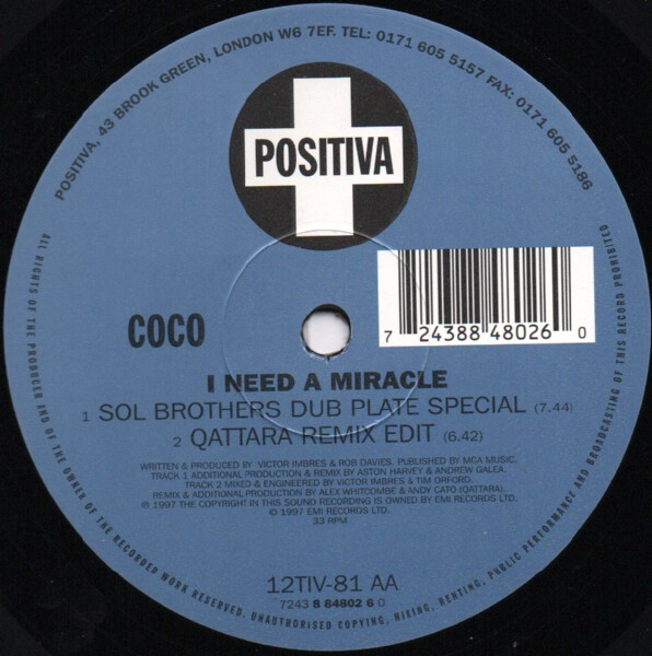 Coco - I Need A Miracle | Positiva (12TIV-81) - 4 Coco - I Need A Miracle | Positiva (12TIV-81) - 4