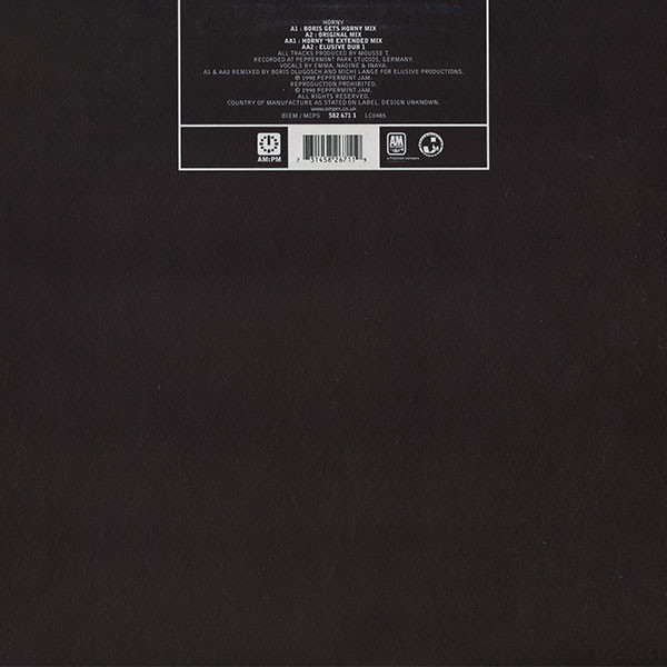Mousse T. vs Hot 'N' Juicy - Horny (Boris Dlugosch Mixes) | AM:PM (582 671 1) - 4