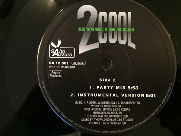 2Cool - Tell Me Why ? | Salto Azzuro (SA 12.001) - 3 2Cool - Tell Me Why ? | Salto Azzuro (SA 12.001) - 3