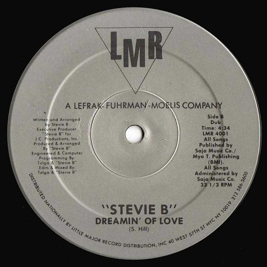 Stevie B - Dreamin' Of Love | LMR (Lefrak-Moelis Records) (LMR 4001) - 4
