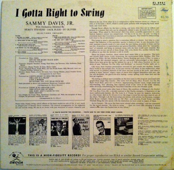 I Gotta Right To Swing