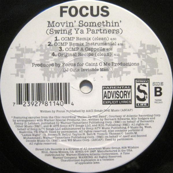 Focus - Movin' Somethin' (Swing Ya Partners) | Street Life Records (72392 78114-0) - 2 Focus - Movin' Somethin' (Swing Ya Partners) | Street Life Records (72392 78114-0) - 2