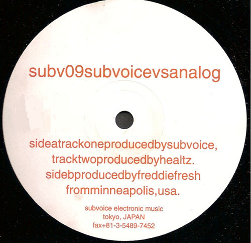 Various - Subvoice Vs Analog | Subvoice Electronic Music (subv09) - main