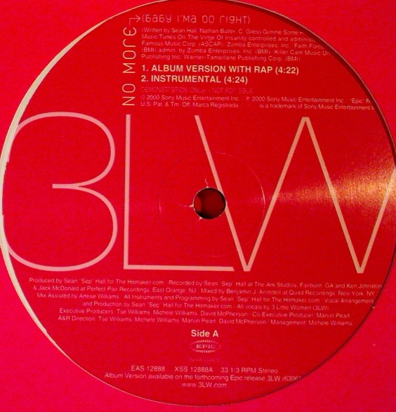 3LW - No More (Baby I'ma Do Right) | Epic (EAS 12888) - main 3LW - No More (Baby I'ma Do Right) | Epic (EAS 12888) - main