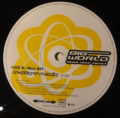 Big World Meets Gerald - Open Your Heart (Remixes) | Krysty Music (BG 7-P) - 3
