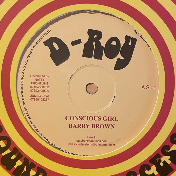 Barry Brown - Conscious Girl | D-Roy Records (none)