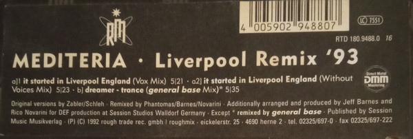 Mediteria - Liverpool Remix '93 | Roughmix (RTD 180.9488.0) - 3