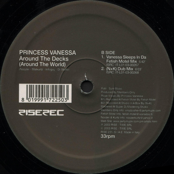 Princess Vanessa - Around The Decks (Around The World) | Rise (RISE 231) - 2