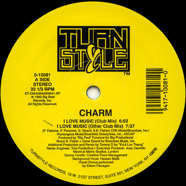 Charm - I Love Music | Turnstyle Records (0-10081) - main