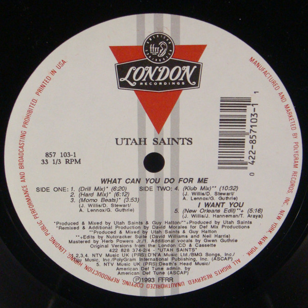 Utah Saints - What Can You Do For Me | London Records (857 103-1) - main Utah Saints - What Can You Do For Me | London Records (857 103-1) - main
