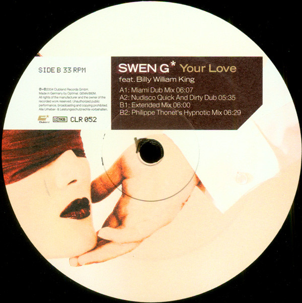 Swen G* - Your Love | Clubland (CLR 052) - 4