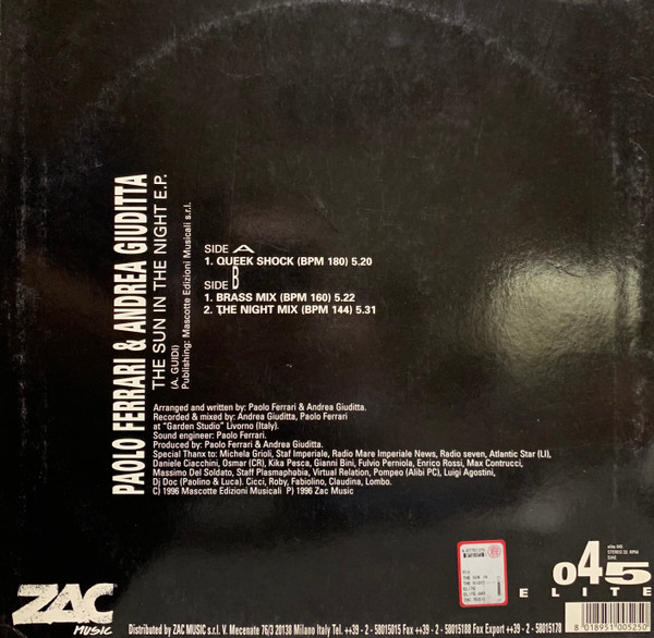 Paolo Ferrari & Andrea Giuditta - The Sun In The Night E.P. | Elite (ELITE 045) - 4 Paolo Ferrari & Andrea Giuditta - The Sun In The Night E.P. | Elite (ELITE 045) - 4