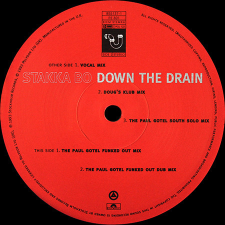Stakka Bo - Down The Drain | Polydor (855137-1) - 3 Stakka Bo - Down The Drain | Polydor (855137-1) - 3