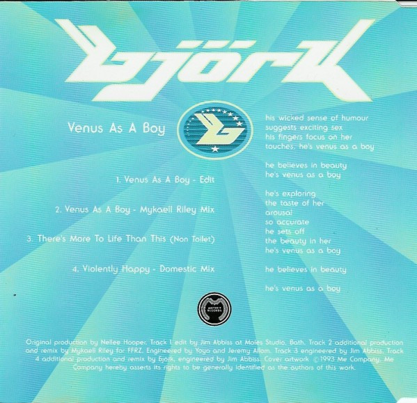 Björk - Venus As A Boy | Mother Records (859 651-2) - 3