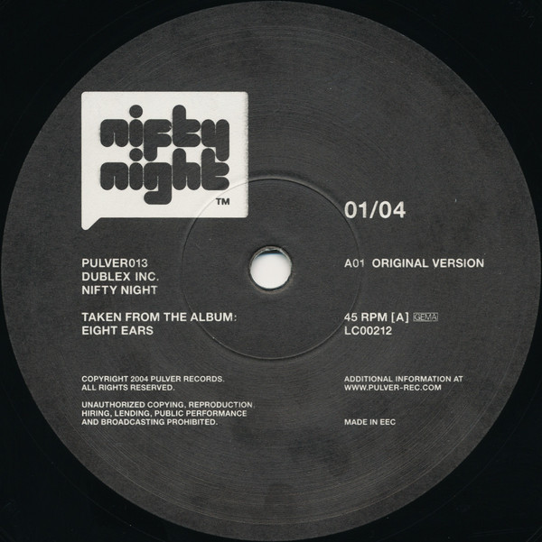 Dublex Inc. - Nifty Night | Pulver Records (PULVER013) - 3 Dublex Inc. - Nifty Night | Pulver Records (PULVER013) - 3