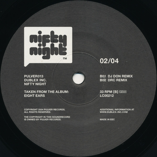 Dublex Inc. - Nifty Night | Pulver Records (PULVER013) - 4 Dublex Inc. - Nifty Night | Pulver Records (PULVER013) - 4