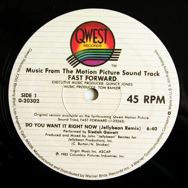 Siedah Garrett - Do You Want It Right Now | Qwest Records (0-20302) - 3 Siedah Garrett - Do You Want It Right Now | Qwest Records (0-20302) - 3