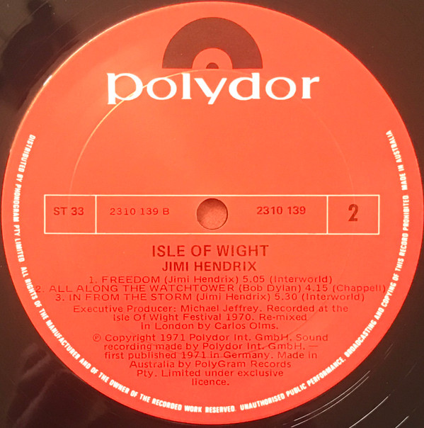 Jimi Hendrix - Isle Of Wight | Polydor (2310 139) - 4 Jimi Hendrix - Isle Of Wight | Polydor (2310 139) - 4