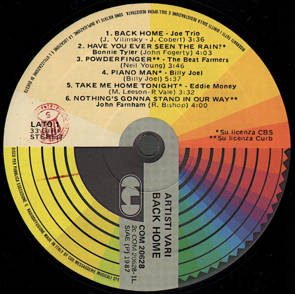 Various - Back Home | CGD (COM 20628) - 3