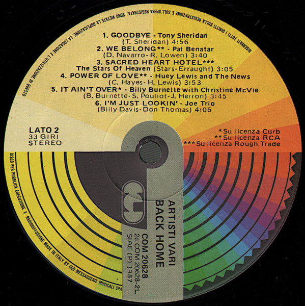 Various - Back Home | CGD (COM 20628) - 4