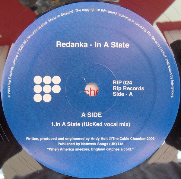 Redanka - In A State | Rip Records (RIP 024) - 2