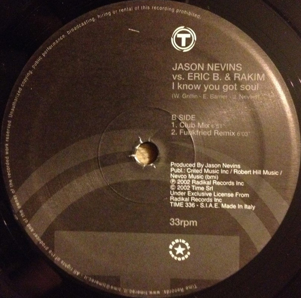 Jason Nevins vs. Eric B. & Rakim - I Know You Got Soul | TIME (TIME 336) - 4