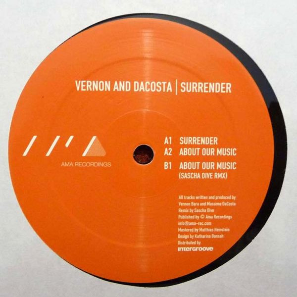 Vernon & DaCosta - Surrender | AMA Recordings (AMA002) - main Vernon & DaCosta - Surrender | AMA Recordings (AMA002) - main