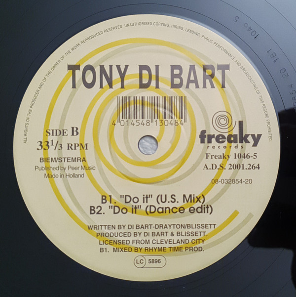 Tony Di Bart - Do It | Freaky Records (Freaky 1046-5) - 2 Tony Di Bart - Do It | Freaky Records (Freaky 1046-5) - 2