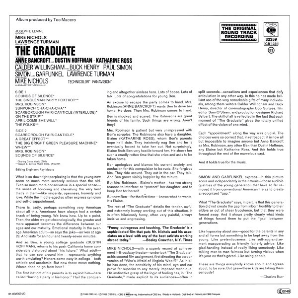 Simon & Garfunkel , Dave Grusin - The Graduate (Original Sound Track Recording) | CBS (32359) - 3 Simon & Garfunkel , Dave Grusin - The Graduate (Original Sound Track Recording) | CBS (32359) - 3