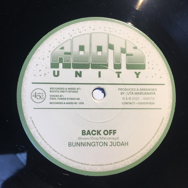 Bunnington Judah / Roots Unity - Back Off | Roots Unity (RMS712)