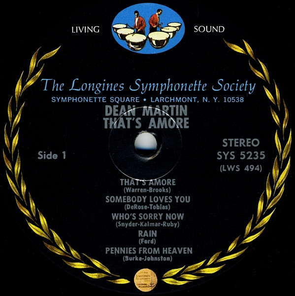 Dean Martin - That's Amore | Longines Symphonette Society (SYS 5235) - 3 Dean Martin - That's Amore | Longines Symphonette Society (SYS 5235) - 3