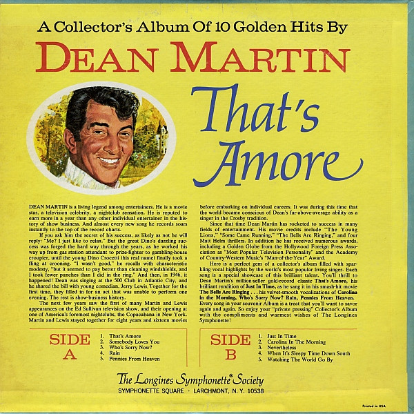 Dean Martin - That's Amore | Longines Symphonette Society (SYS 5235) - 2 Dean Martin - That's Amore | Longines Symphonette Society (SYS 5235) - 2
