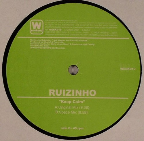 Ruizinho - Keep Calm | Weekend Records (WEEK019) - 2