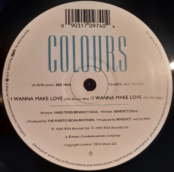 Colours - I Wanna Make Love | WEA (YZ418TX) - 4