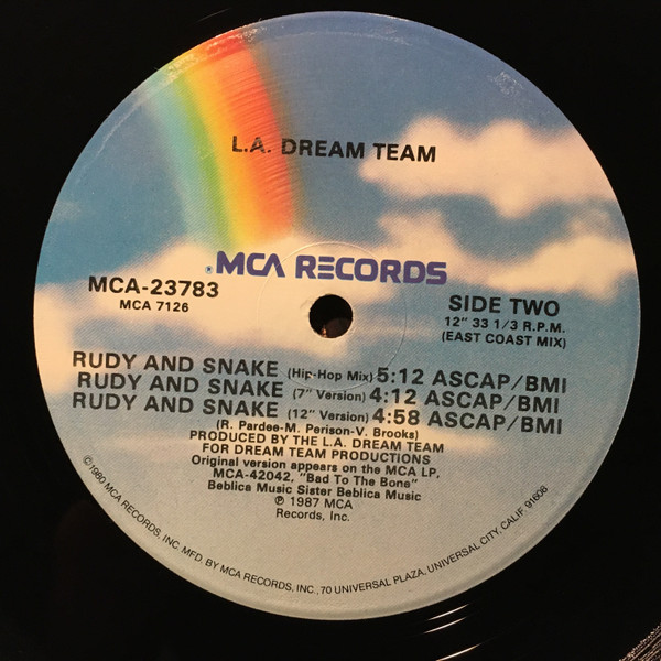 L.A. Dream Team - Rudy And Snake | MCA Records (MCA-23783) - 4 L.A. Dream Team - Rudy And Snake | MCA Records (MCA-23783) - 4