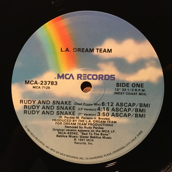 L.A. Dream Team - Rudy And Snake | MCA Records (MCA-23783) - 3 L.A. Dream Team - Rudy And Snake | MCA Records (MCA-23783) - 3