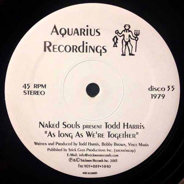 Naked Souls Presents Todd Harris - As Long As We're Together | Aquarius Recordings (DISCO 35)