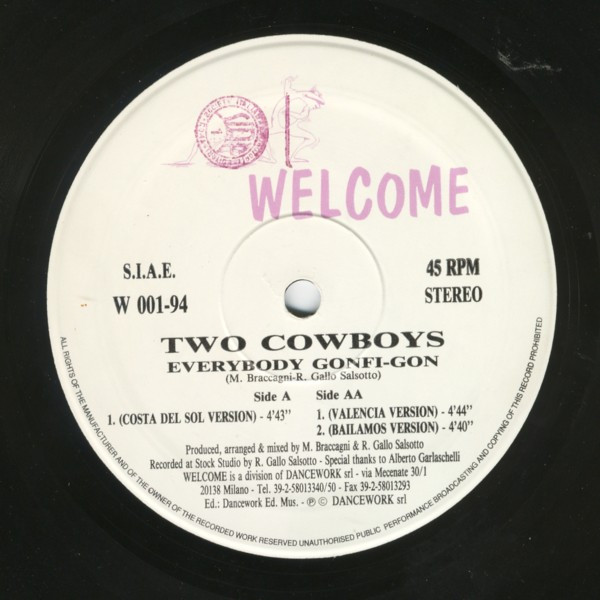 Two Cowboys - Everybody Gonfi-Gon | Welcome (W 001-94) - 3 Two Cowboys - Everybody Gonfi-Gon | Welcome (W 001-94) - 3