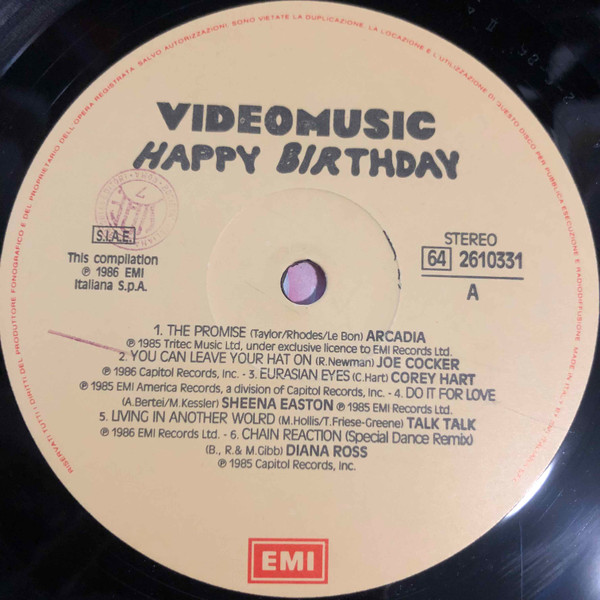 Various - Videomusic Happy Birthday | EMI (64 2610331) - 3 Various - Videomusic Happy Birthday | EMI (64 2610331) - 3