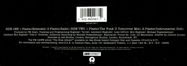 PM Dawn - Plastic | Gee Street (422-864 967-1) - 3 PM Dawn - Plastic | Gee Street (422-864 967-1) - 3